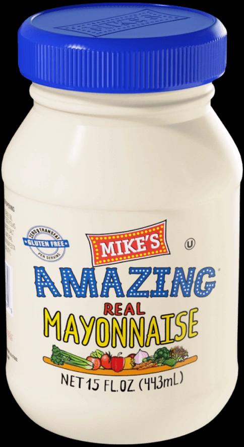 A 15oz bottle of Mike's Amazing mayonnaise.