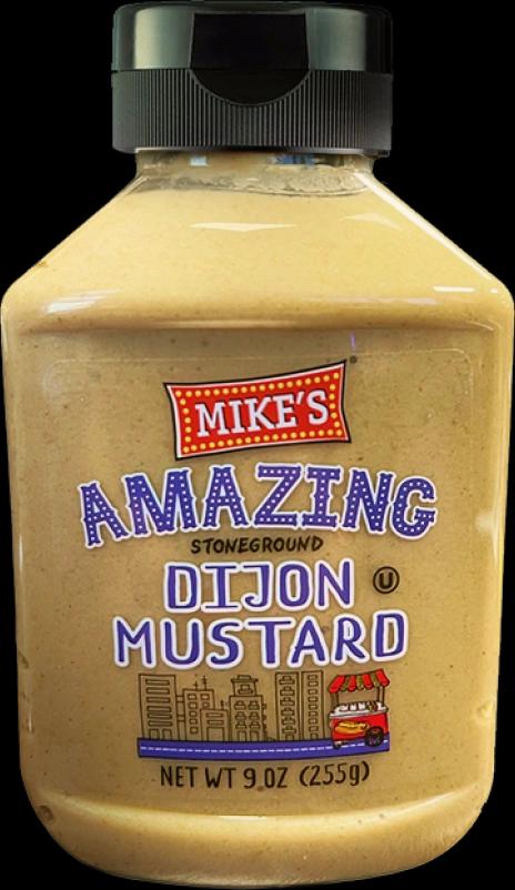 An image of Mike's Amazing 9oz dijon mustard squeeze bottle.